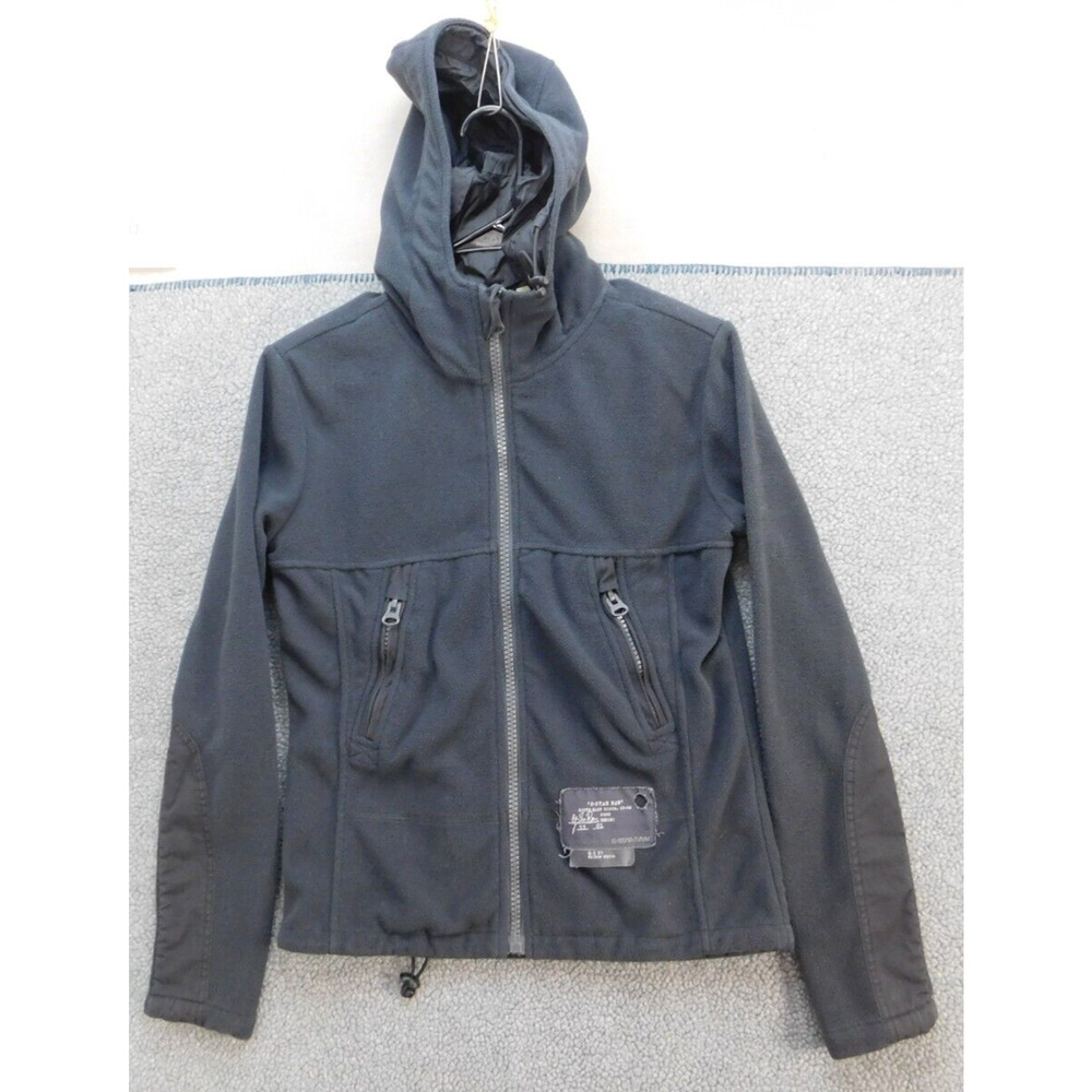 G Star Raw Women's M Grey Fleece Full-Zip Hoodie Hooded Jacket